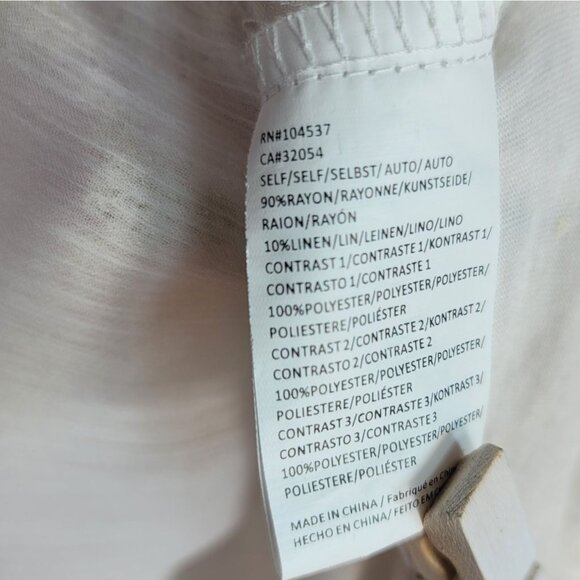 Anthropologie Tiny Boho Embroidered Top Cream Medium Cross Stitch Floral Flutter - Picture 8 of 8